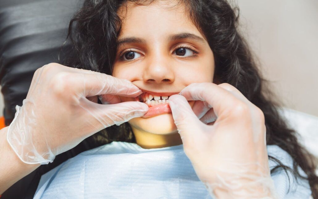 Child Recieving Dental Checkup